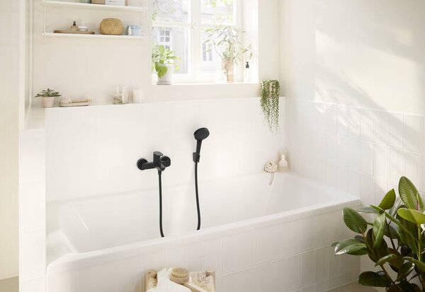 Hansgrohe Rebris S páková vanová baterie na stěnu, matná černá 72440670