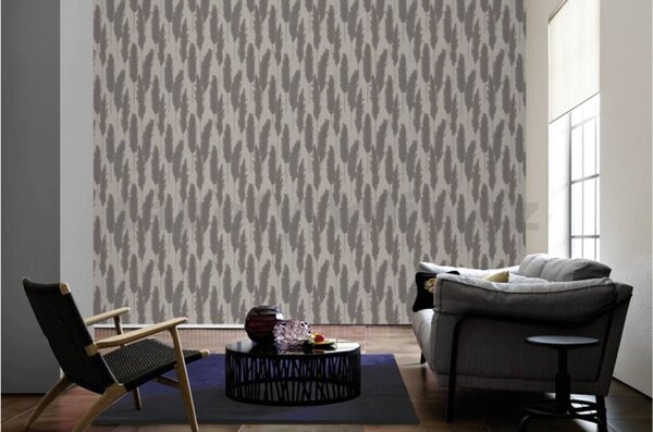Vliesové tapety na zeď Hygge 38631-4, rozměr 10,05 m x 0,53 m, pampová tráva na šedém podkladu, A.S. CRÉATION