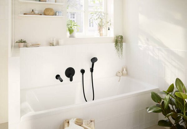 Hansgrohe Rebris S - Páková vanová baterie pod omítku, matná černá 72466670