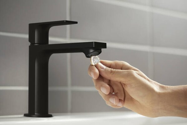 Hansgrohe Rebris E páková umyvadlová baterie 110 CoolStart bez odtokové soupravy, matná černá 72560670