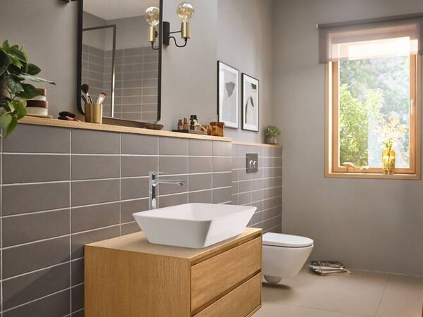 Hansgrohe Rebris E páková umyvadlová baterie 240 CoolStart pro umyvadlové mísy bez odtokové soupravy, chrom 72583000