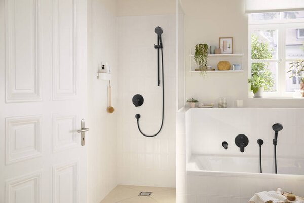 Hansgrohe Rebris S - Páková sprchová baterie pod omítku pro iBox universal, matná černá 72667670