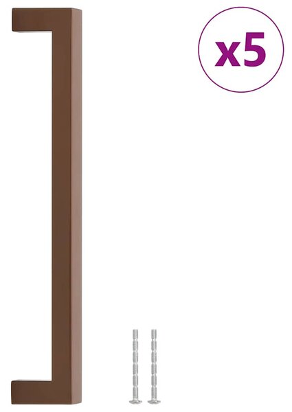 Nábytkové úchytky 5 ks bronzové 224 mm nerezová ocel 155409
