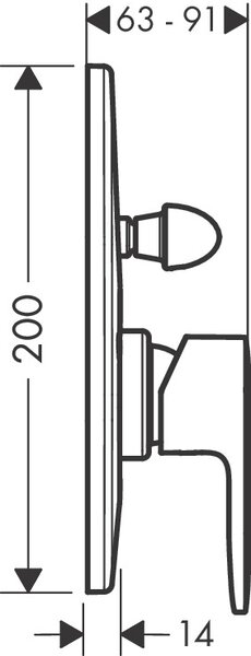 Hansgrohe Vernis Blend Vanová baterie pod omítku, sada s tělesem, matná černá 71473670