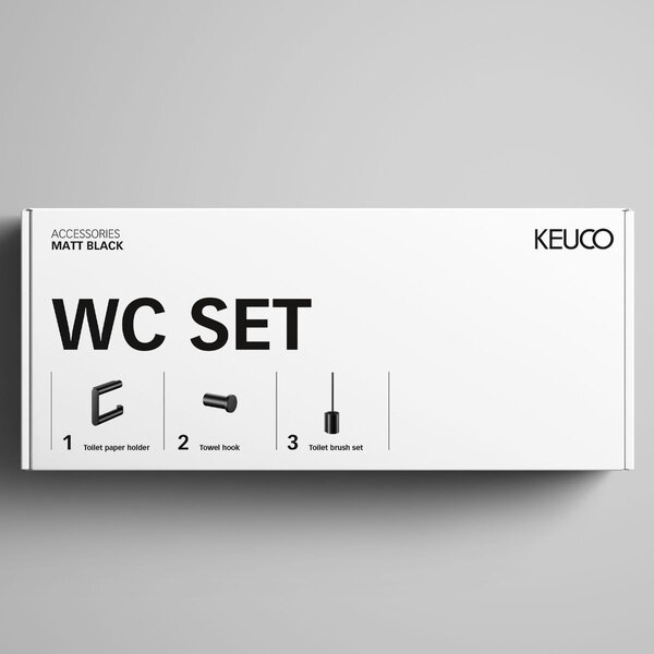 Keuco - WC set, černá matná 19701371490
