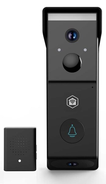 Nedis WIFICDP31BK-Videozvonek se senz. 4400 mAh 2x Full HD 1080p IP54 Wi-Fi Tuya
