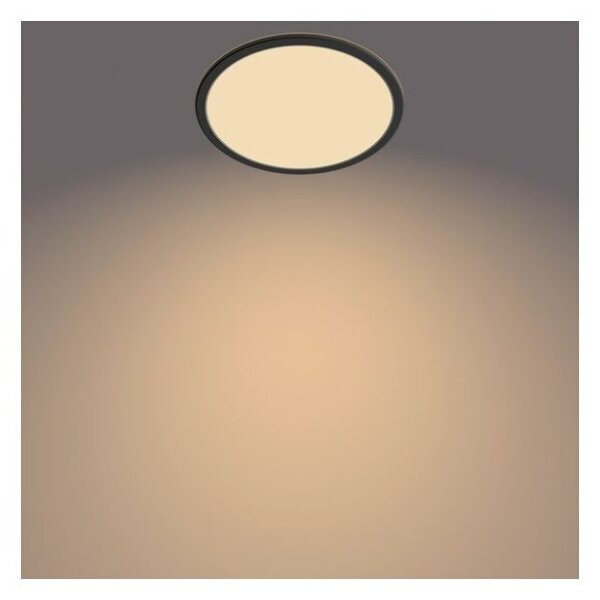 Philips 8719514327207 Super Slim CL550 stropní svítidlo LED D250mm 15W/1300lm 2700K IP44 černá SceneSwitch