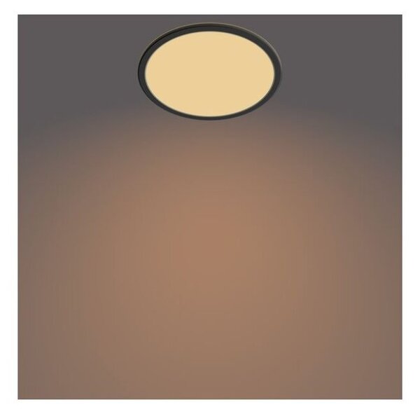 Philips 8719514327207 Super Slim CL550 stropní svítidlo LED D250mm 15W/1300lm 2700K IP44 černá SceneSwitch