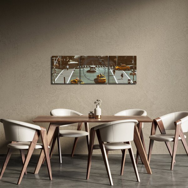 Obraz - New York (s hodinami) (90x30 cm)