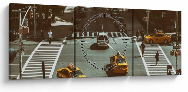 Obraz - New York (s hodinami) (90x30 cm)