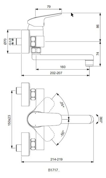 Ideal Standard B1717AA - Dřezová baterie CERAFLEX lesklý chrom