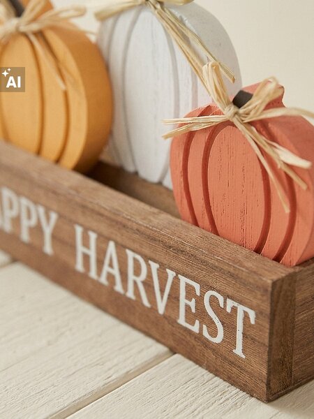 Sinsay - Stojící dekorace s motivem dýně a nápisem „Happy Harvest“ - vícebarevná