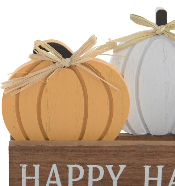 Sinsay - Stojící dekorace s motivem dýně a nápisem „Happy Harvest“ - vícebarevná