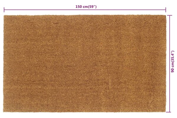 Rohožka před dveře přírodní 90 x 150 cm kokosové vlákno 155567