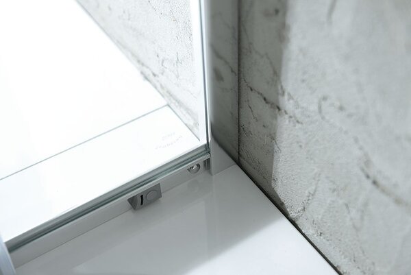 Aqualine Aqualine, AGGA čtvercová sprchová zástěna 800x800mm, čiré sklo, HLF808Y