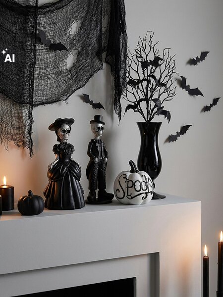 Sinsay - Halloweenské dekorace 2 pack - černá