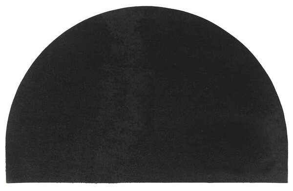 Rohožka před dveře černá půlkruhová 50 x 80 cm kokosové vlákno 155575