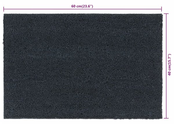 Rohožky před dveře 2 ks tmavě šedé 40 x 60 cm kokosové vlákno 155584