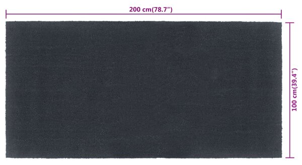 Rohožka před dveře tmavě šedá 100 x 200 cm kokosové vlákno 155594