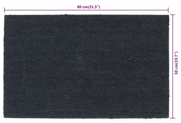 Rohožka před dveře tmavě šedá 50 x 80 cm kokosové vlákno 155587