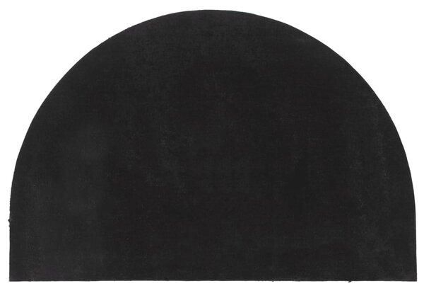 Rohožka před dveře tmavě šedá půlkruh 60x90 cm kokosové vlákno 155590