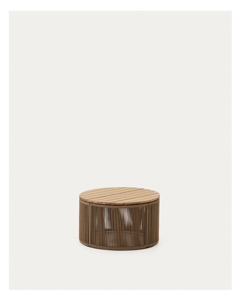 Kulatý zahradní odkládací stolek s deskou z akácie ø 60 cm Dandara – Kave Home
