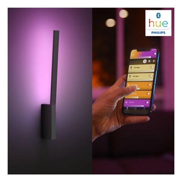 Philips Hue White and color ambiance 8719514343429 Liane nástěnné svítidlo LED 20W/900lm 2000-6500K+RGB čierna bluetooth