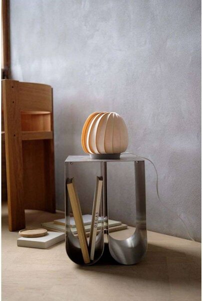 Tom Rossau Stolní lampa ST906 Mini, bříza, 19 cm, dřevo, E27, Světlé dřevo, Obývací pokoj / jídelna, Dřevo, Skandinávský