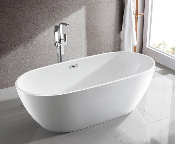 Aqualine Aqualine, DOURO volně stojící vana 180x80 cm, bílá, E1880