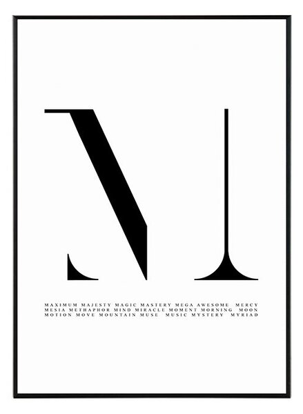 Typography M - 30x40 cm Obraz