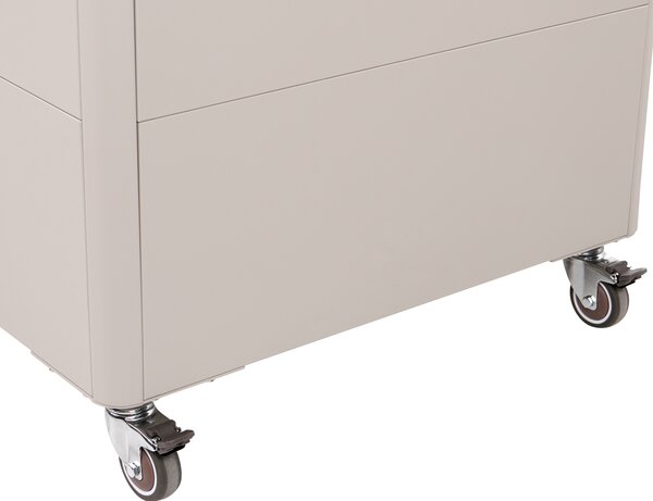 Úložný box KYMI 136 cm 55 cm Kov s koly Béžová