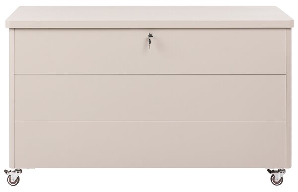 Úložný box KYMI 136 cm 55 cm Kov s koly Béžová
