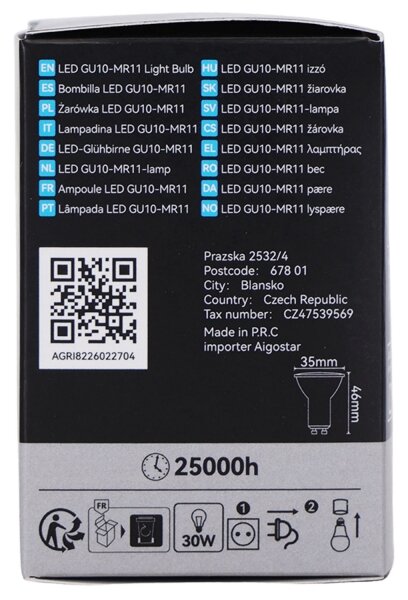 LED Žárovka MR11 GU10/4W/230V 3000K - BRILAGI