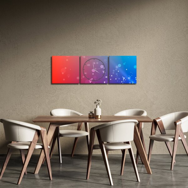 Moderní abstraktní obraz (s hodinami) (90x30 cm)