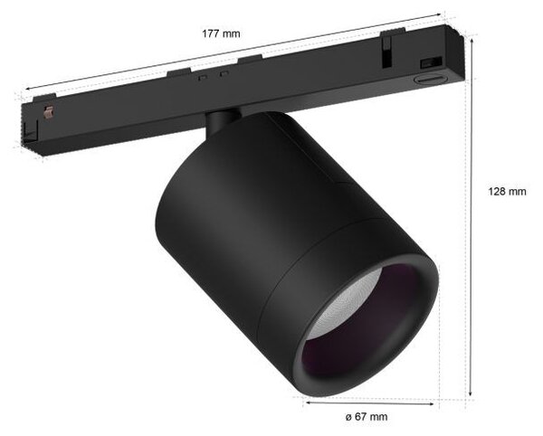 8719514407442 Philips Hue White and Color Ambiance Perifo bodové svítidlo LED - Extension 5,2W/490lm 2000-6500K+RGB černé