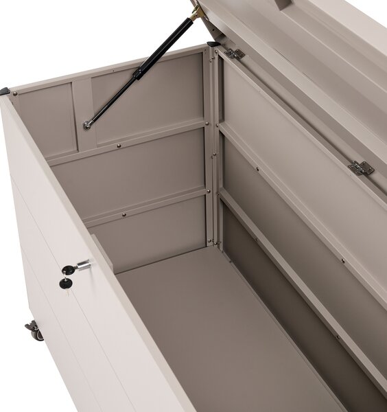 Úložný box KYMI 136 cm 55 cm Kov s koly Béžová