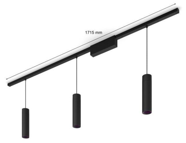 8719514407725 Philips Hue White and Color Ambiance Perifo závěsné svítidlo LED - souprava 15,6W/3x490lm 2000-6500K+RGB černé