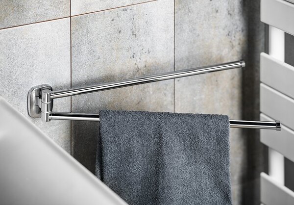 Aqualine Aqualine, RUMBA držák ručníků otočný dvojitý 450mm, chrom, RB121