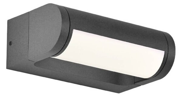 Viokef Venkovní nástěnné svítidlo Randal, tmavě šedá, šířka 17 cm, kov, Hliník / šedá / zinek, Hliník, Moderní