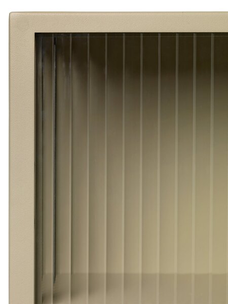 Nástěnná skříňka Haze Reeded Glass – Cashmere