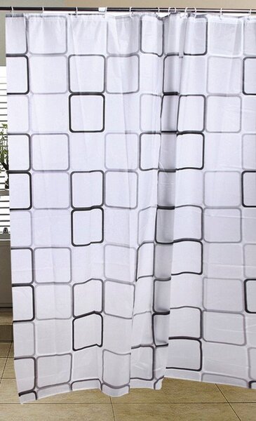 Aqualine Aqualine, Sprchový závěs 180x180cm, vinyl, čtvercový vzor, ZV013