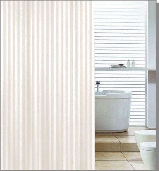 Aqualine Aqualine, Sprchový závěs 180x200cm, polyester, béžová, ZP003