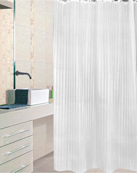 Aqualine Aqualine, Sprchový závěs 180x200cm, polyester, bílá, ZP001