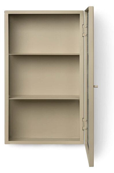 Nástěnná skříňka Haze Reeded Glass – Cashmere