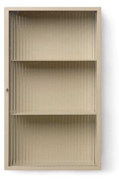 Nástěnná skříňka Haze Reeded Glass – Cashmere