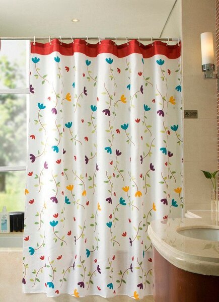 Aqualine Aqualine, Sprchový závěs 180x200cm, polyester, květovaný, ZP007