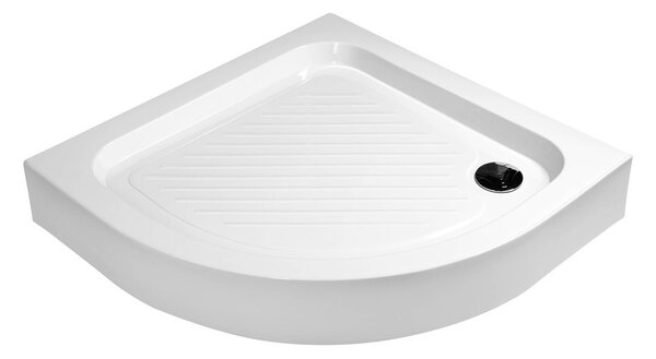 Aqualine Aqualine, Sprchová samonosná vanička akrylátová, čtvrtkruh 80x80x15cm, BTTR80