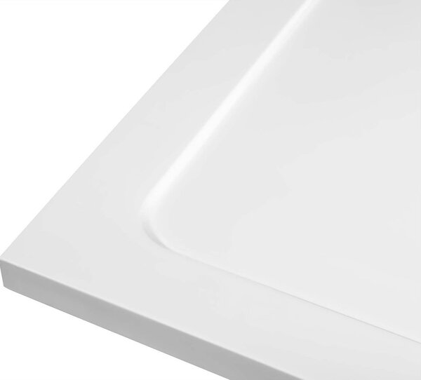 Aqualine Aqualine, TECMI sprchová vanička z litého mramoru, obdélník 80x70cm, bílá, PQ8070