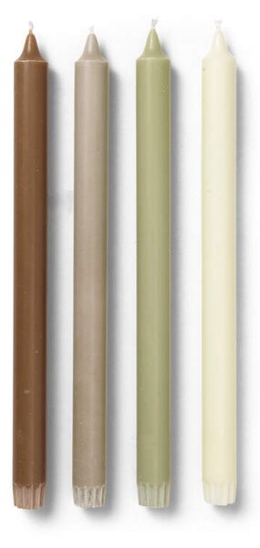 Ferm Living Svíčky Pure set 4ks, botanic blend