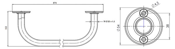 Aqualine Aqualine, Sušák pevný 80cm, bílá, 8013